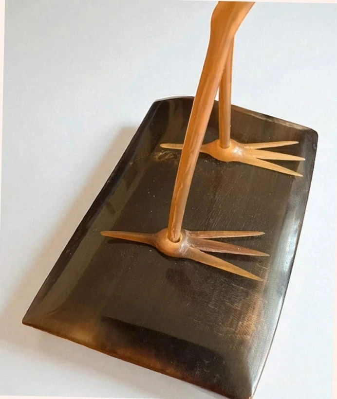 🦅 Antiga Escultura de Pássaro em Chifre Genuíno - Arte Popular Vintage – photo 7